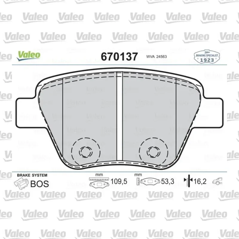 Fren Disk Balata Arka VALEO 670137
