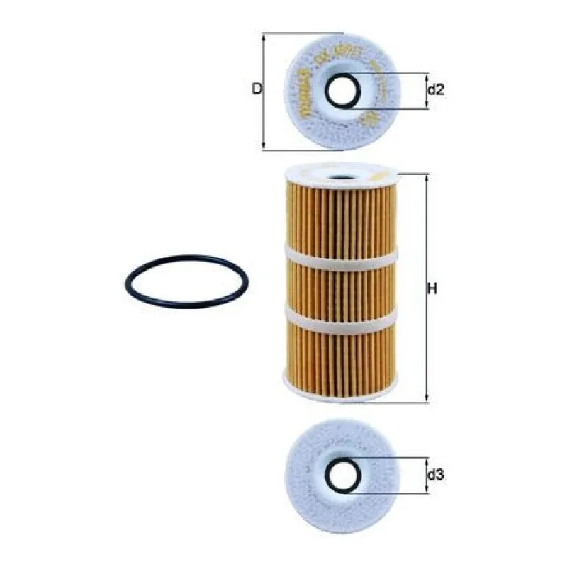 Yağ Filtresi MAHLE OX 389/1D – MERCEDES-BENZ / NISSAN / RENAULT