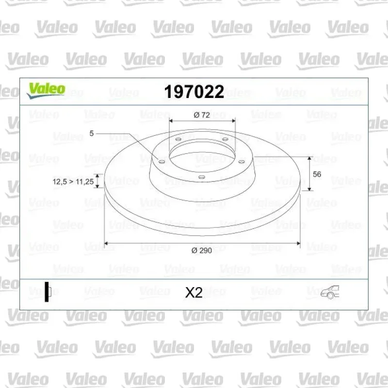 Fren Disk Ayna Arka Sağ ve Sol VALEO 197022 – Jeep Cherokee