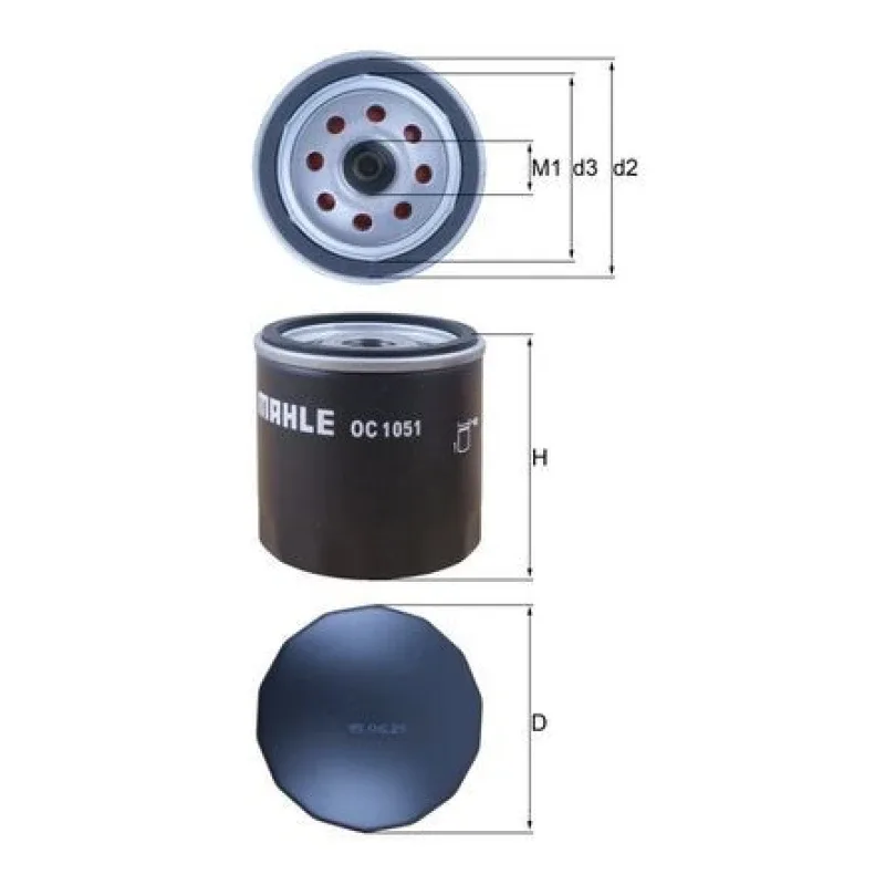 Yağ Filtresi MAHLE OC 1051 – FORD / HYUNDAI / VOLVO