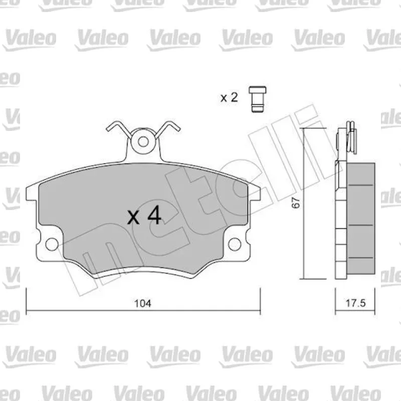 Fren Disk Balata Ön VALEO 672419 – Fiat Punto / Palio