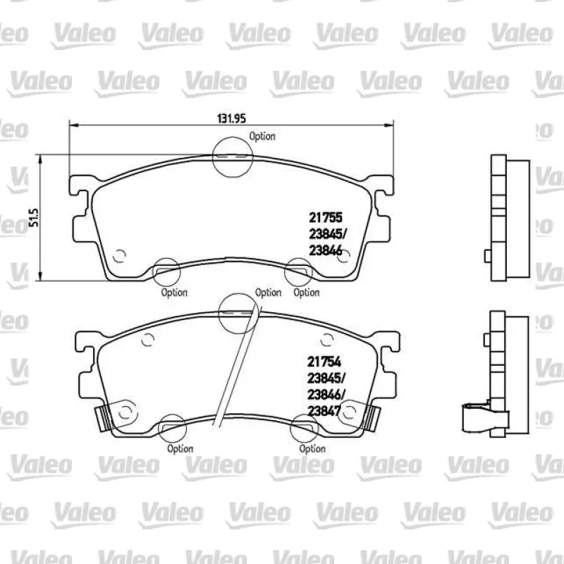 Fren Disk Balata Ön VALEO 670629 – Mazda 323 / 626