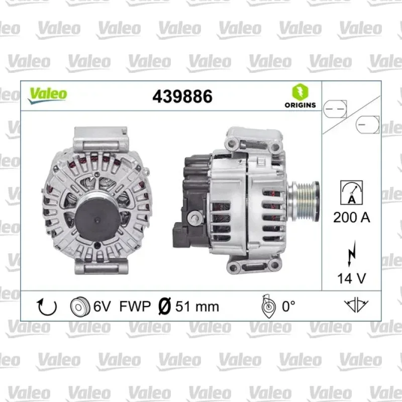 Mercedes-Benz Sprinter 2.1 CDI Alternatör – VALEO 439886