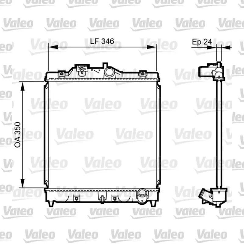 Su Radyatörü VALEO 731434 – Honda Civic / CRX