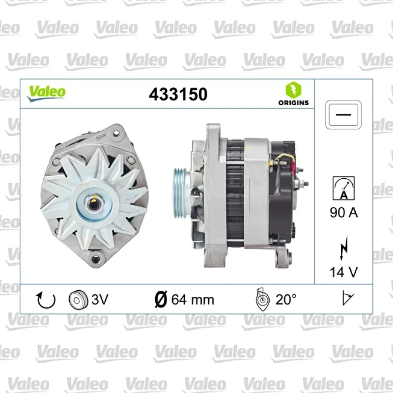 Alternatör VALEO 433150 – Renault Clio 1.2 / 1.4