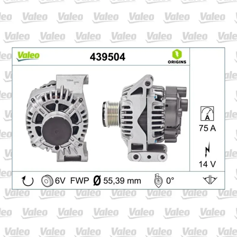 Alternatör VALEO 439504 – Opel / Fiat