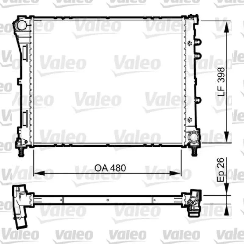 Su Radyatörü VALEO 735273 – Fiat Panda / 500