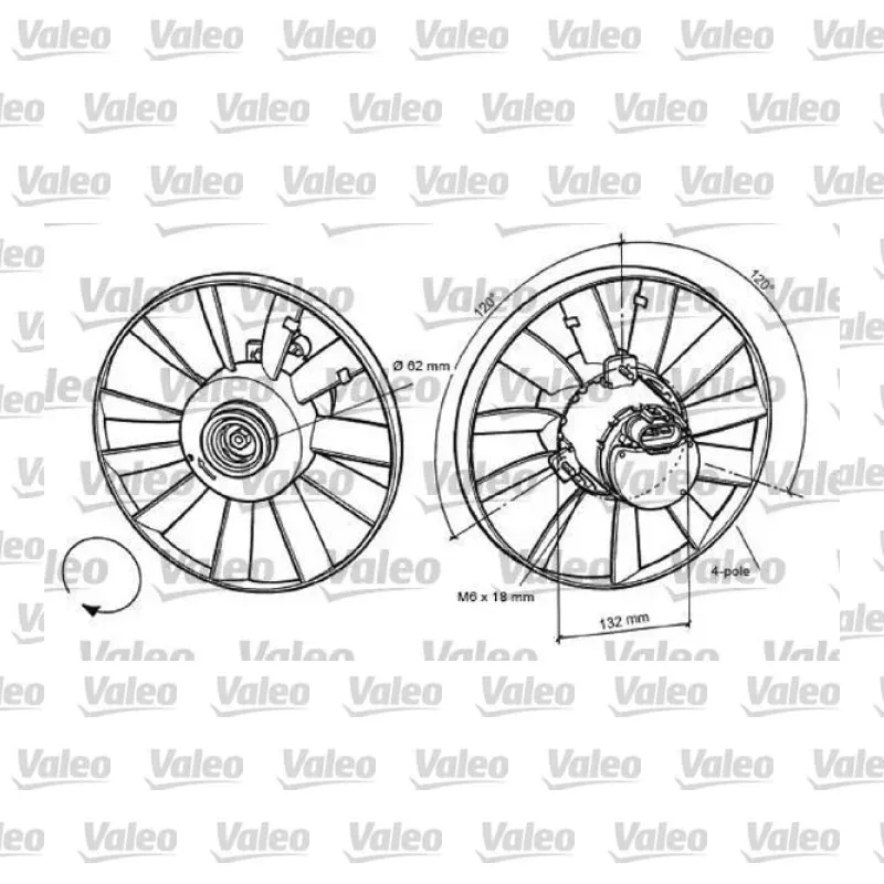 Radyatör Fan ve Motoru VALEO 696057 – Volkswagen Passat 1.9 TD / 2.9
