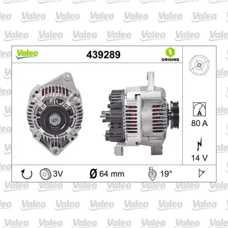 Alternatör VALEO 439289 – Renault Clio