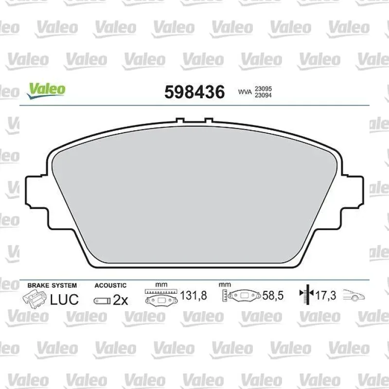 Fren Disk Balata Ön VALEO 598436 – Honda Accord