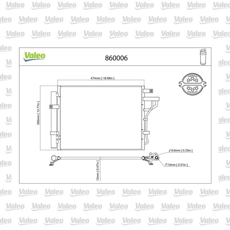 Kia Picanto 1.0 Klima Radyatörü – VALEO 860006