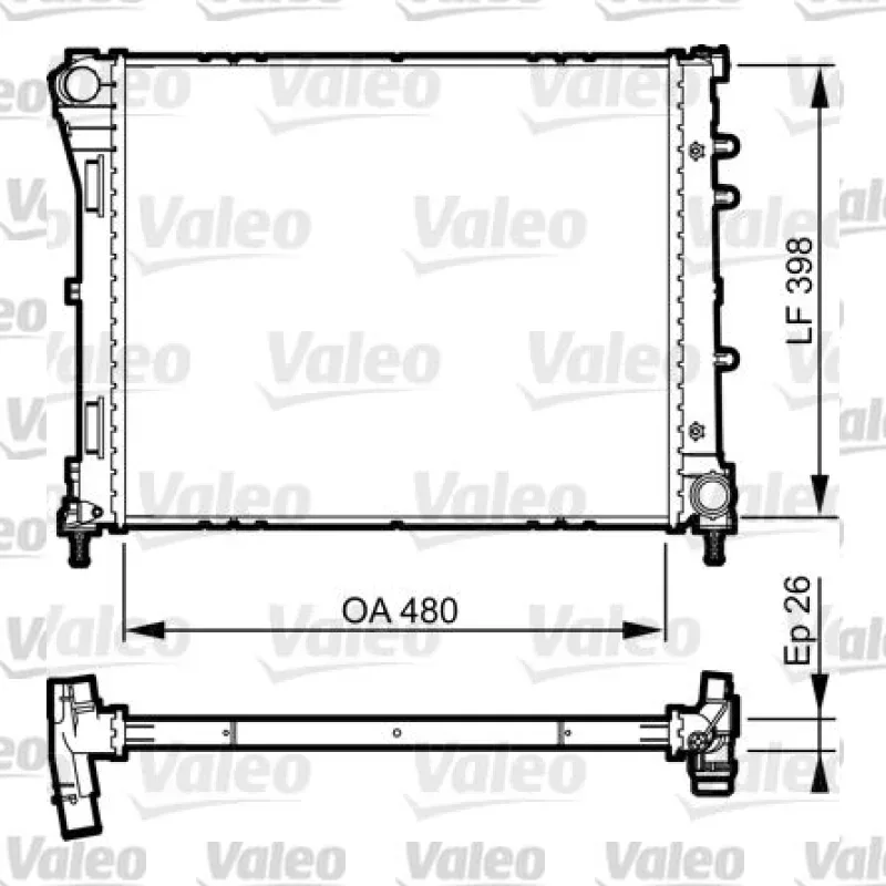 Fiat 500 1.3 MultiJet Su Radyatörü – VALEO 735498