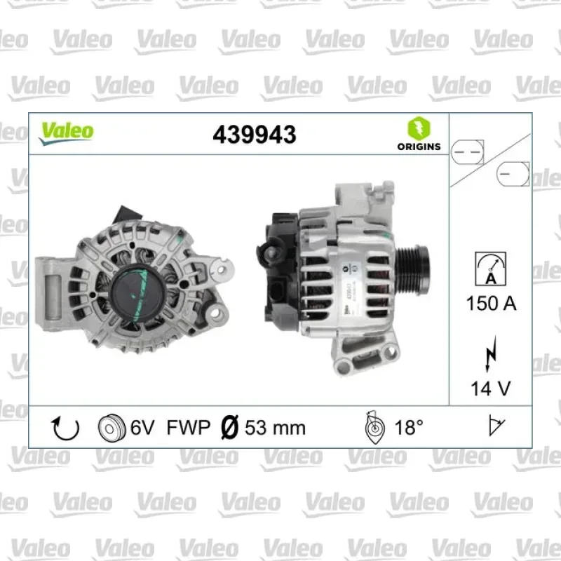 Alternatör VALEO 439943 – Ford Focus
