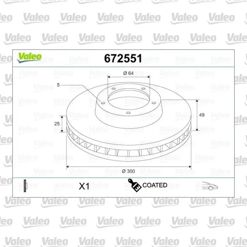 Fren Disk Ayna Ön Sağ ve Sol VALEO 672551 – Ford / Volvo