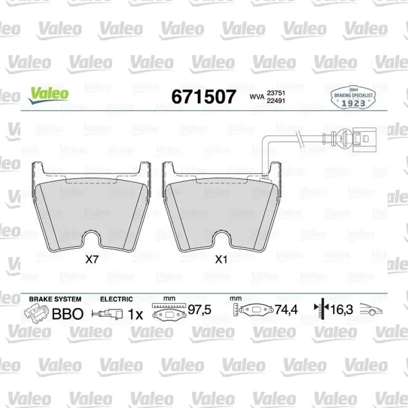 Fren Disk Balata Ön VALEO 671507 – Audi A3