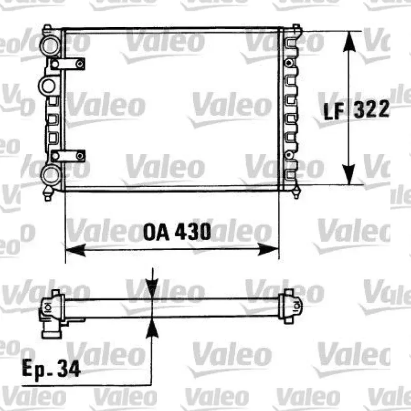 Su Radyatörü VALEO 730946 – Volkswagen / Seat