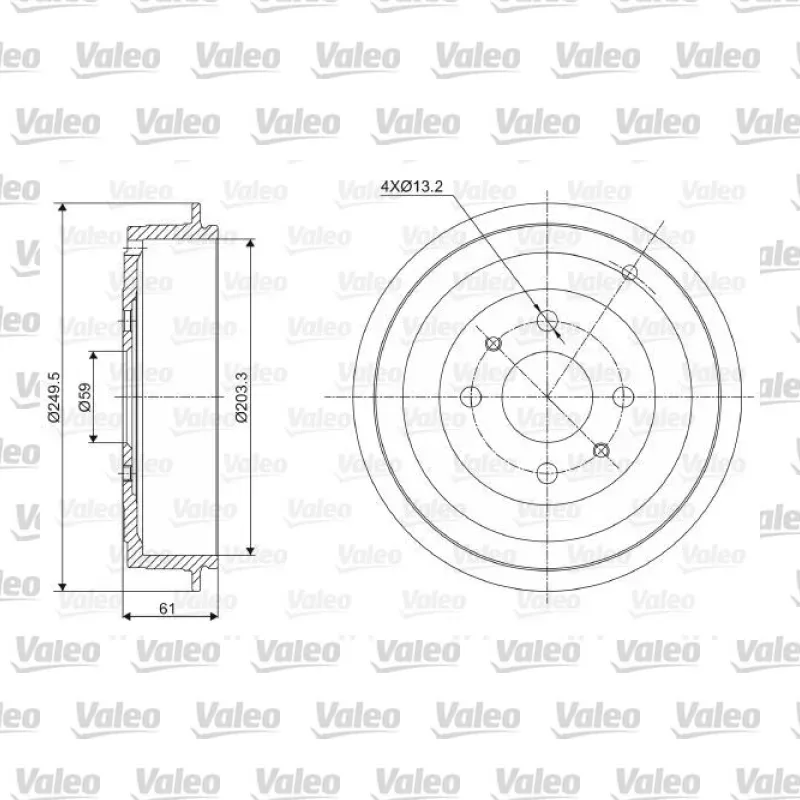 Kampana Arka Sağ veya Sol VALEO 237021 – Fiat Punto