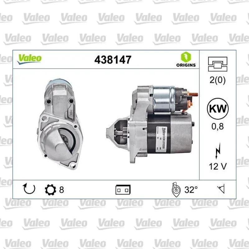 Mercedes-Benz Vaneo 1.6 Marş Dinamosu – VALEO 438147