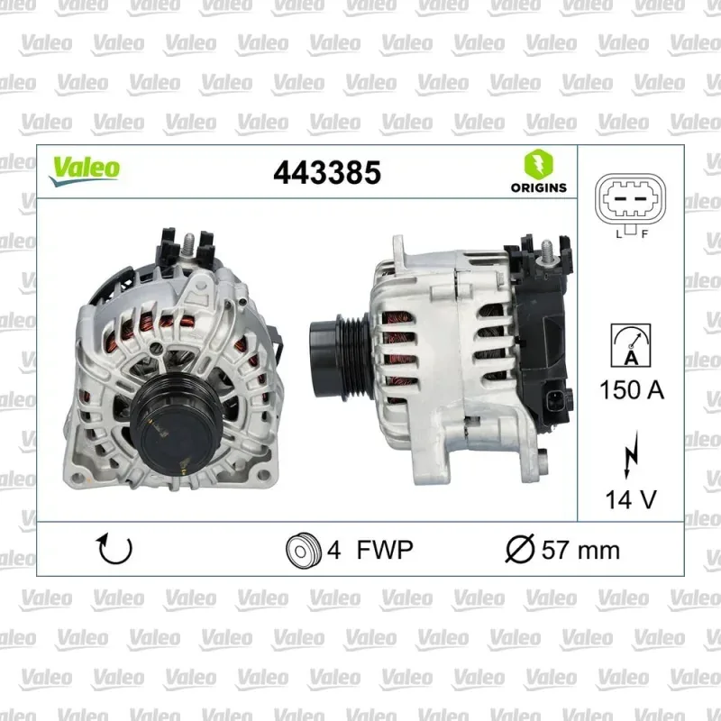 Opel Astra 1.4 Turbo Alternatör – VALEO 443385