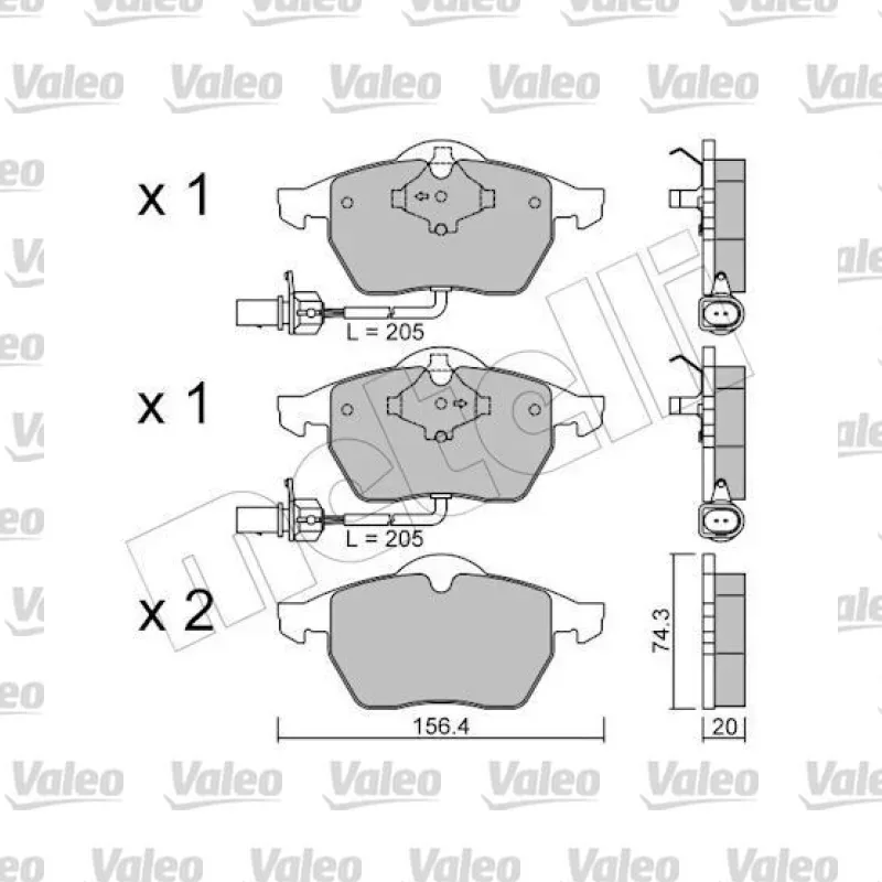 Fren Disk Balata Ön VALEO 672451 – Volkswagen / Audi