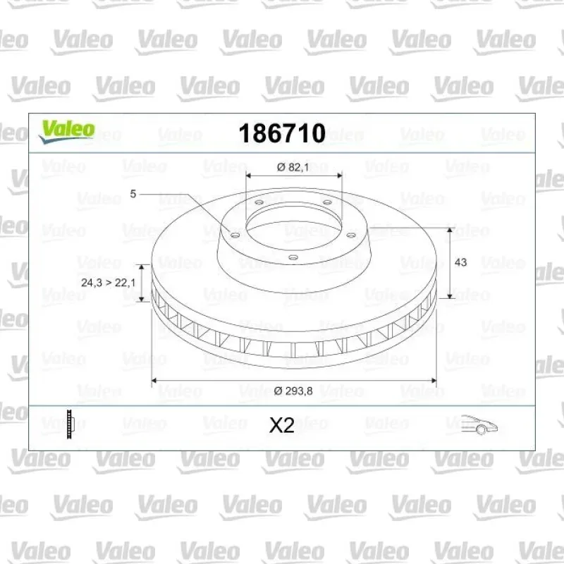 Fren Disk Ayna Ön Sağ ve Sol VALEO 186710 – Ford Transit