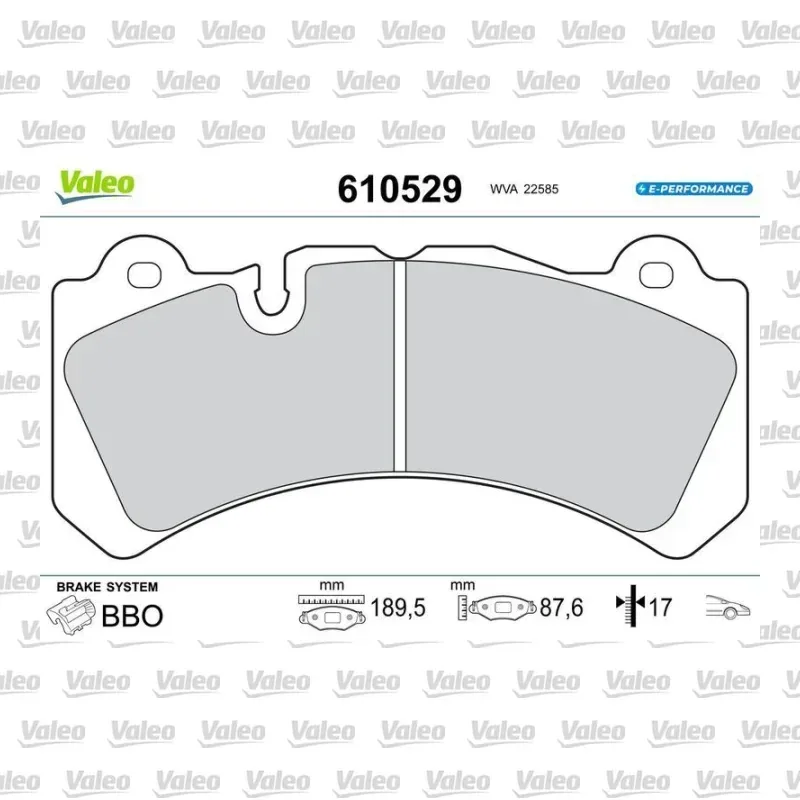 Fren Disk Balata Ön VALEO 610529 – Volvo S60 / V60