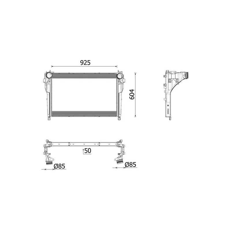İntercooler Radyatörü MAHLE CI 705 000P – Mercedes-Benz AROCS 1842 LS / AROCS 3342