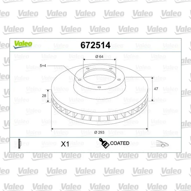 Fren Disk Ayna Ön Sağ ve Sol VALEO 672514 – Honda CR-V