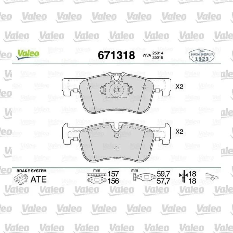 Fren Disk Balata Ön VALEO 671318 – BMW 120d