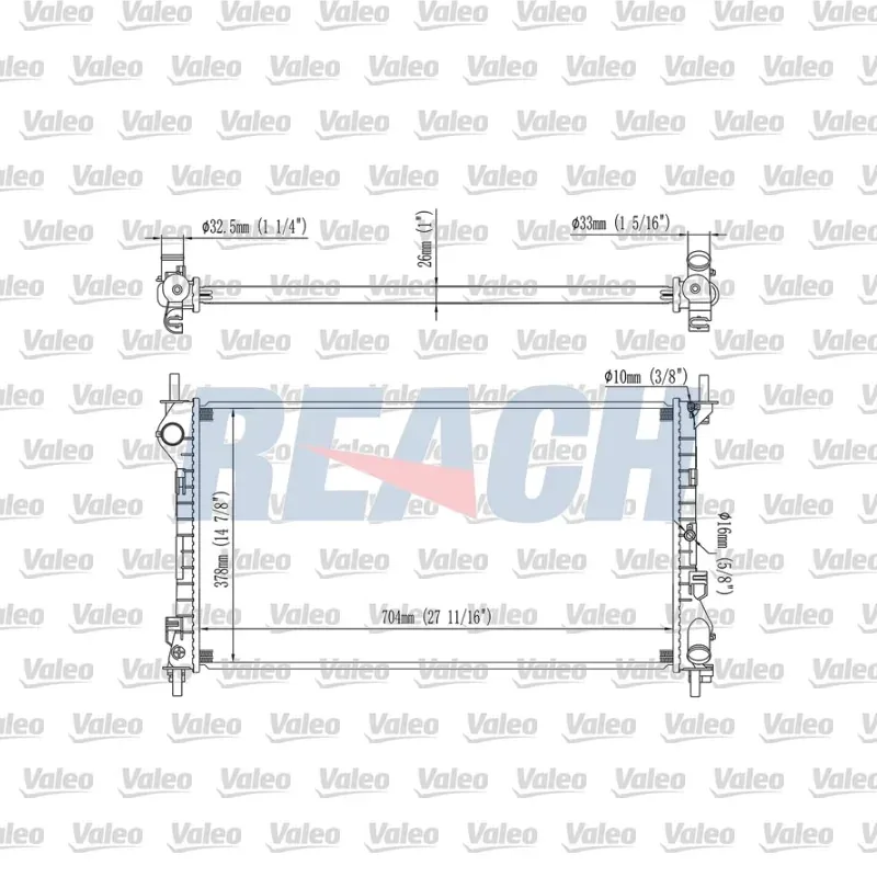 Su Radyatörü VALEO 733111 – Ford Transit Connect / Tourneo Connect