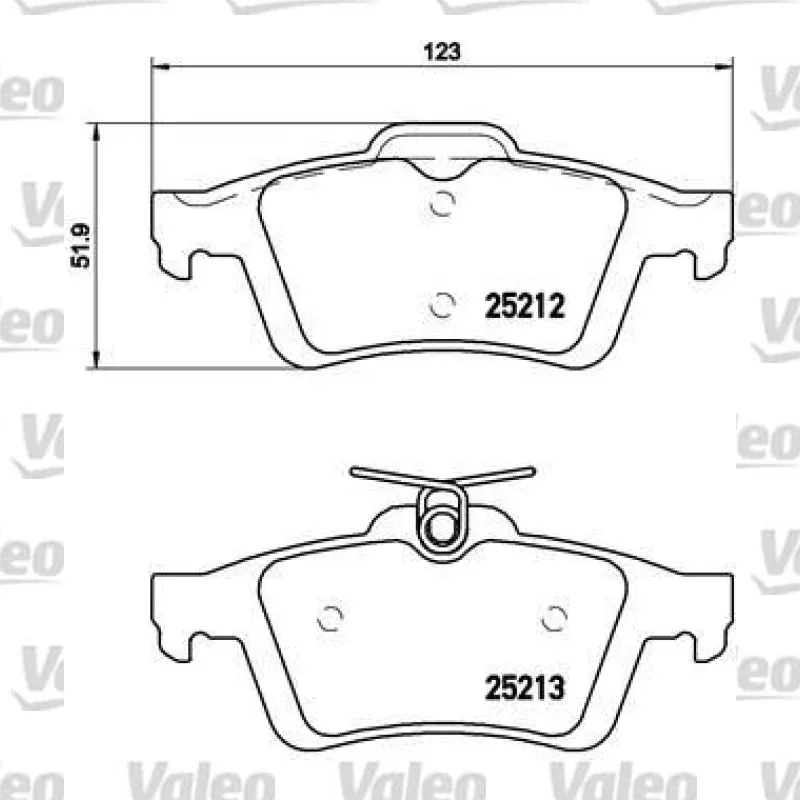Fren Disk Balata Arka VALEO 671670 – Ford Focus / Kuga