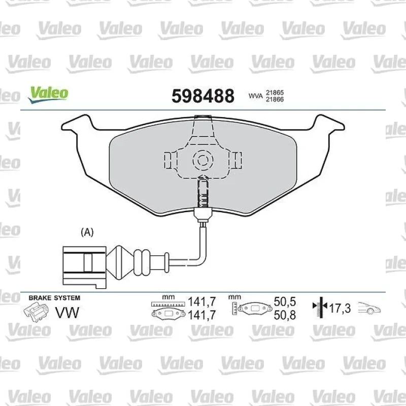 Fren Disk Balata Ön VALEO 598488 – Volkswagen / Skoda