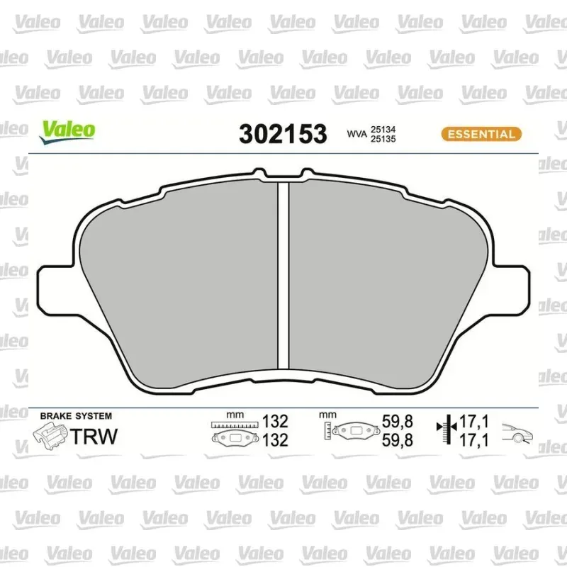 Fren Disk Balata Ön VALEO 302153 – Ford Fiesta
