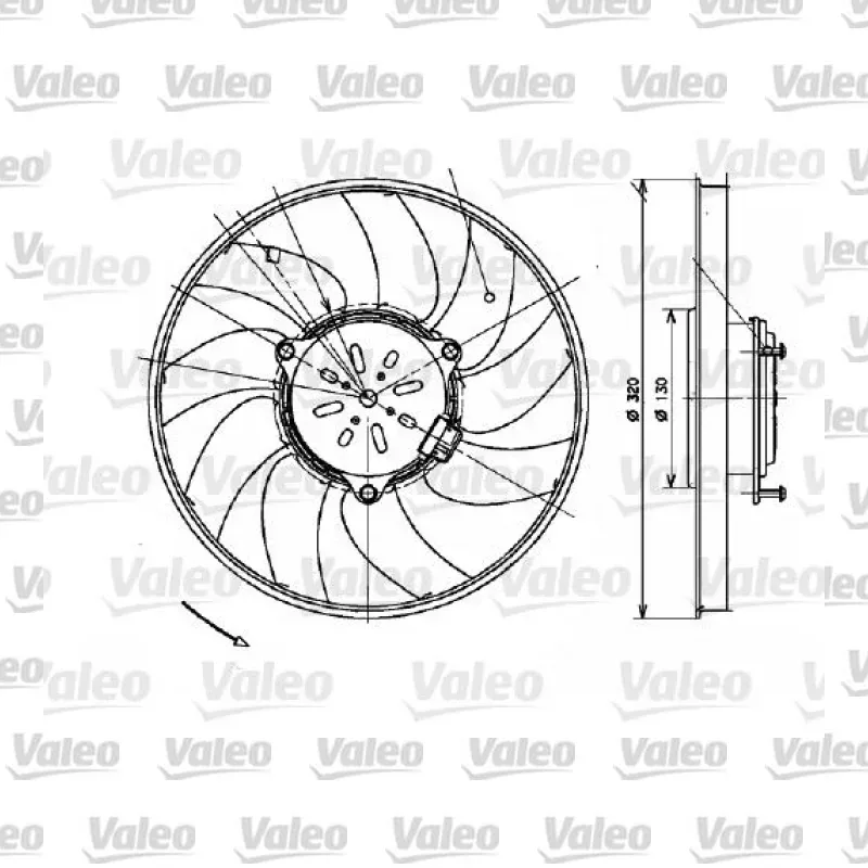 Radyatör Fan ve Motoru VALEO 696082 – Volkswagen / Mercedes-Benz