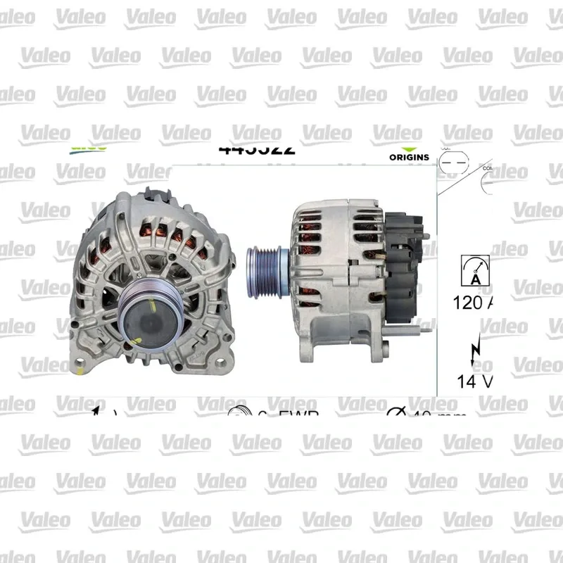 Alternatör VALEO 443322 – Volkswagen / Seat