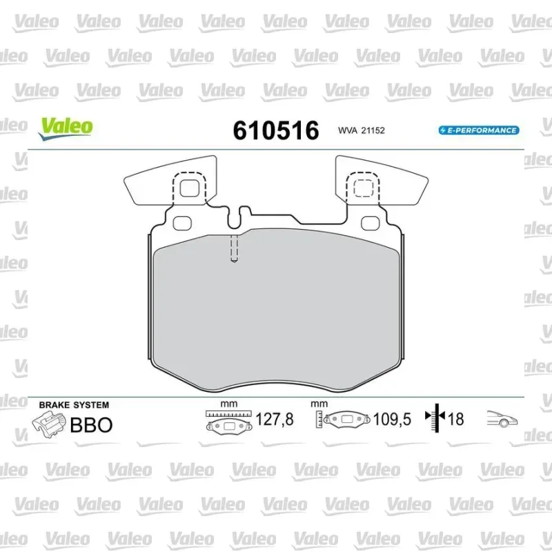 Fren Disk Balata Ön VALEO 671840 – Mercedes-Benz GLC 300 / GLC 220