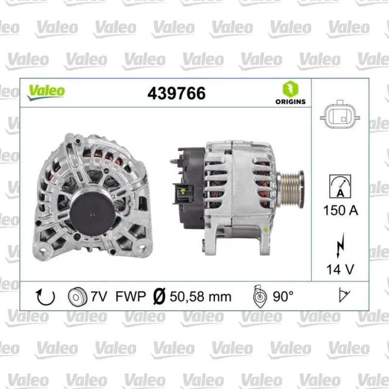 Alternatör VALEO 439766 – Renault / Dacia