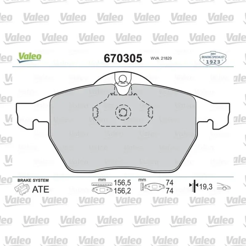 Fren Disk Balata Ön VALEO 670305 – Opel Vectra