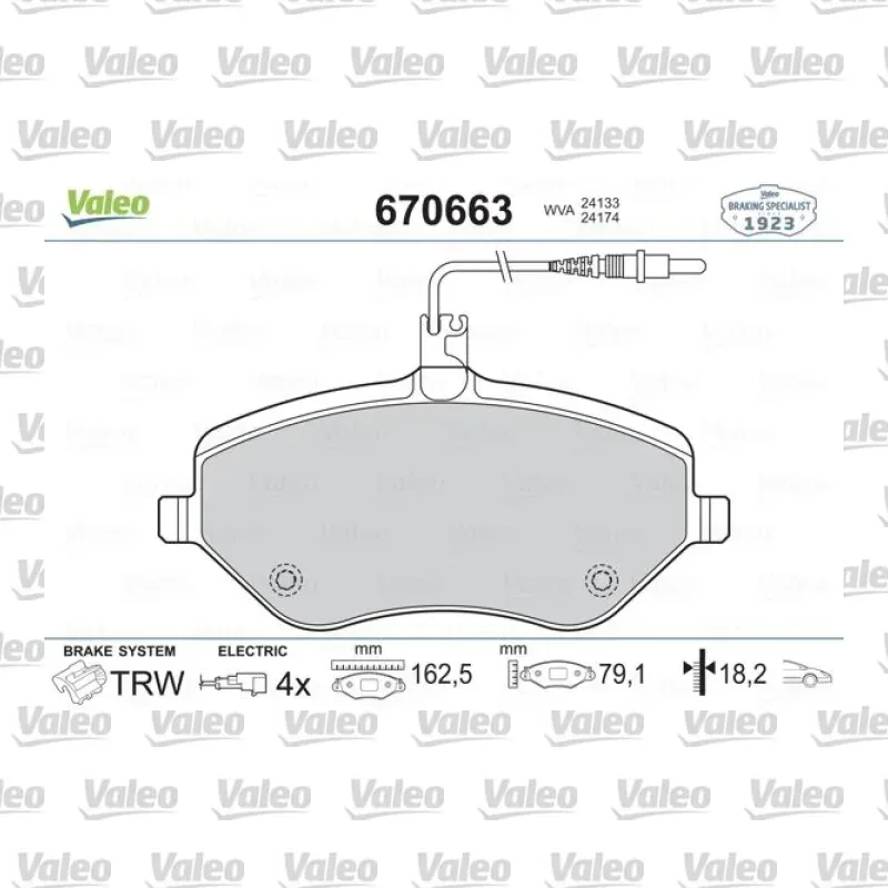 Fren Disk Balata Ön VALEO 670663 – Peugeot / Citroen