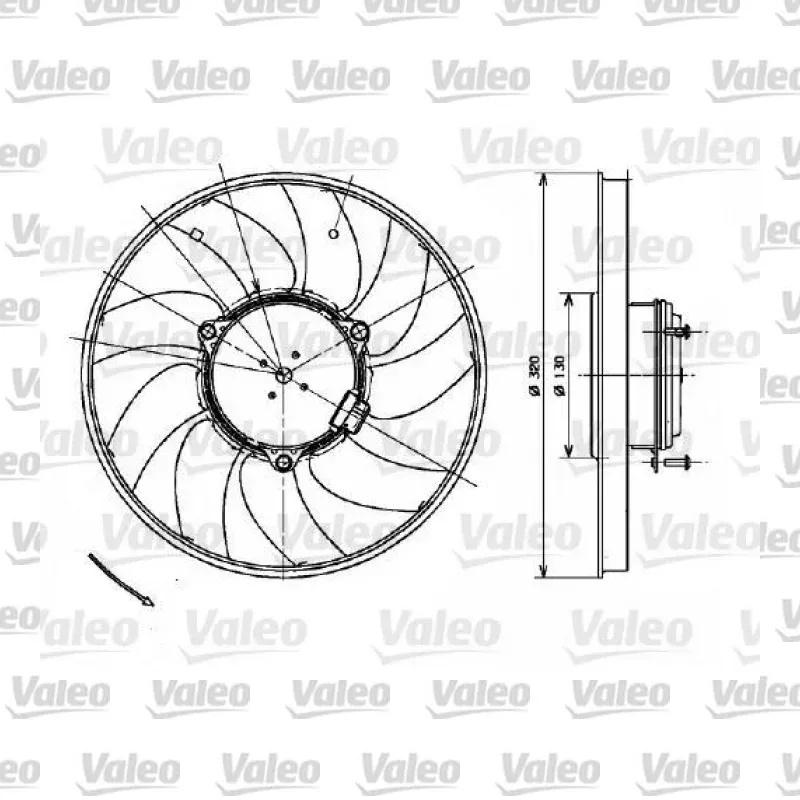 Radyatör Fan ve Motoru VALEO 696083 – Volkswagen / Mercedes-Benz