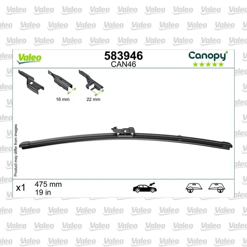 Silecek Süpürgesi Ön 475 mm - 19 inç VALEO 583946