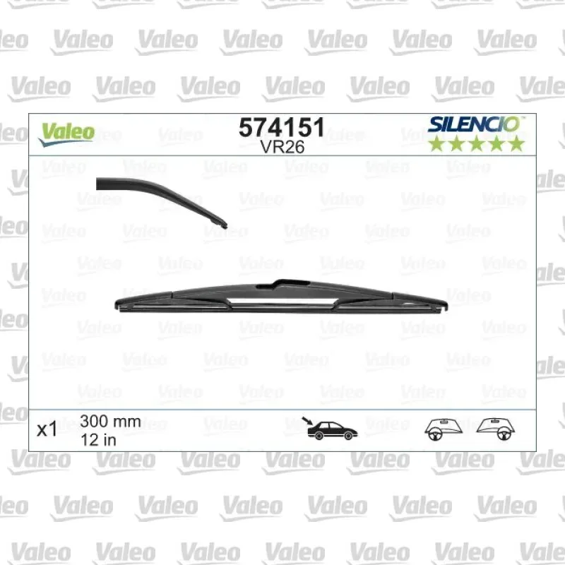 Silecek Süpürgesi Arka 300 mm - 12 inç VALEO 574151