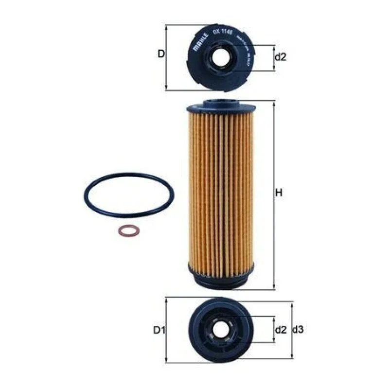 Yağ Filtresi MAHLE OX 1146D – BMW / TOYOTA