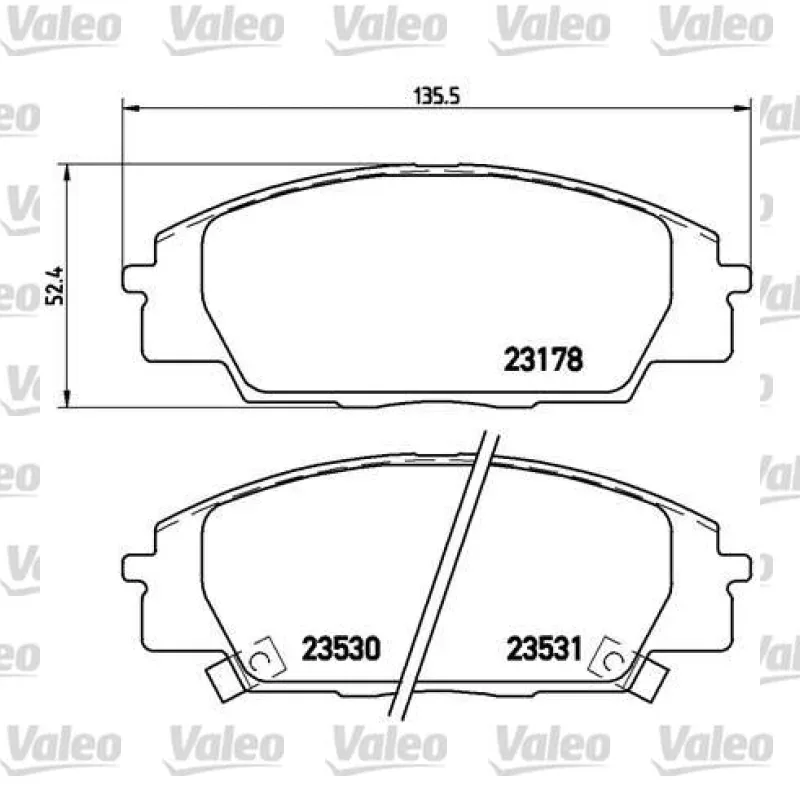 Fren Disk Balata Ön VALEO 670907 – Honda Civic / S2000