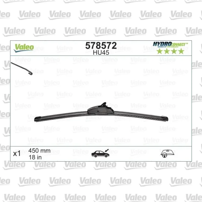 Silecek Süpürgesi Ön 450 mm - 18 inç VALEO 578572