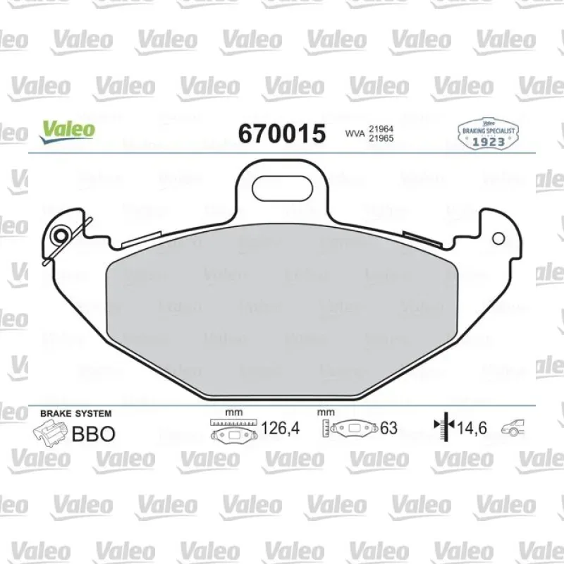 Fren Disk Balata Arka VALEO 670015 – Renault Laguna