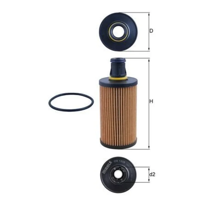 Yağ Filtresi MAHLE OX 1338D – LAND ROVER Range Rover / Range Rover Sport