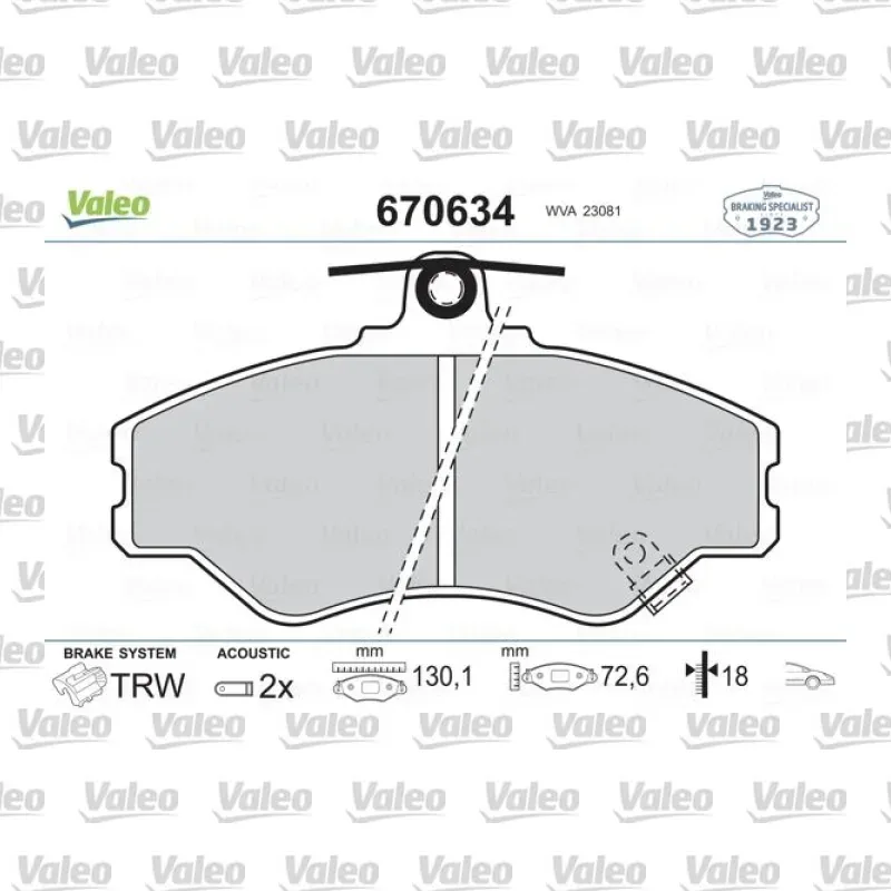 Hyundai Santa Fe 2.2 CRDi Turbo Ön Fren Balatası – VALEO 670634
