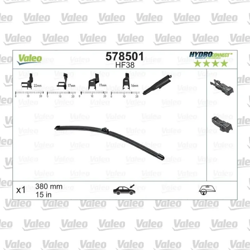 Silecek Süpürgesi Ön 380 mm - 15 inç VALEO 578501