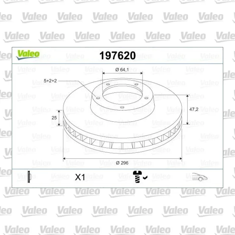 Fren Disk Ayna Ön Sağ ve Sol VALEO 197620 – Honda Accord 2.0 i / 2.2 i-DTEC